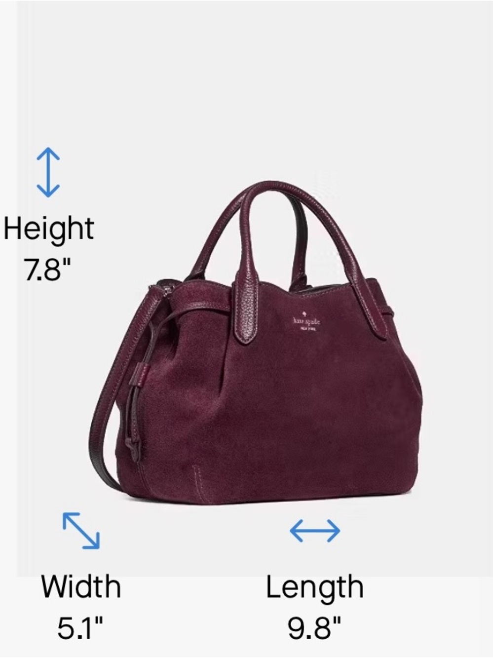 NWT Kate Spade Dumpling Suede Satchel - Picture 4 of 4